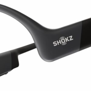SHOKZ OpenRun – Open-Ear Bluetooth Bone Conduction Sport Headphones, Sweat Resistant Wireless Earphones for Workouts and Running, Built-in Mic, with Hair Band, Black
