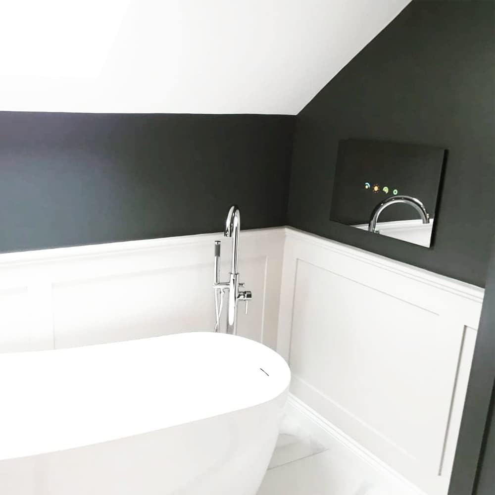 Soulaca 18.5 inches Smart Mirror TV Android for Your Bathroom Entertainment Sleek Modern, Waterproof with WiFi Bluetooth ATSC Compact Area Use - Image 2