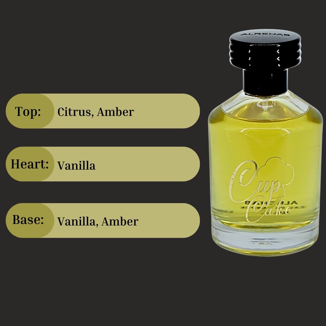Al-Rehab Cupcake Eau De Parfum For Women 100ML (3.4 OZ) - A Sweet & Cozy Scent, Long Lasting Arabian Perfumes For Women With Citrus, Amber & Vanilla Notes - Elegant Womens Perfume for Everyday Wear - Image 5