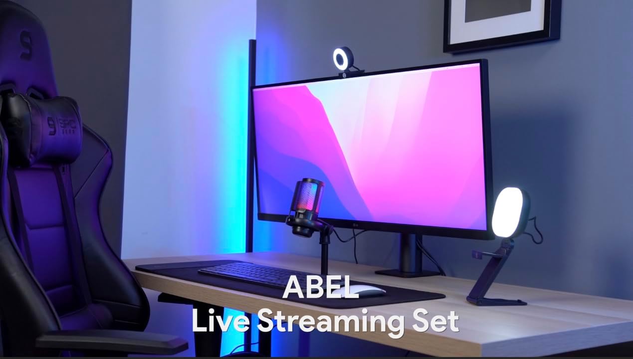 Live Video Streaming Kit, Includes 1080p 30 FPS Webcam, RGB USB Microphone, Adjustable LED Light for Twitch, YouTube, Podcast and WFH. for PC and Laptop (Not Console) - Image 9