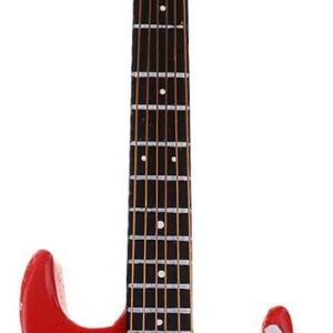 Wooden String Miniature Electric Guitar Hanging Ornament Mini Musical Instrument Replica Holiday Tree Home Decoration Display Ornament (5.49″ Electric Guitar)
