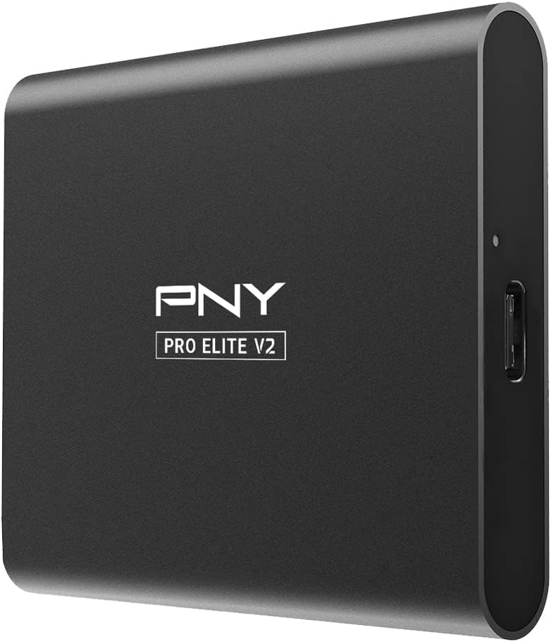 PNY Pro Elite V2 1TB USB 3.2 Gen 2x1 Type-C Portable Solid State Drive (SSD) – (PSD0CS2160-1TB-RB)