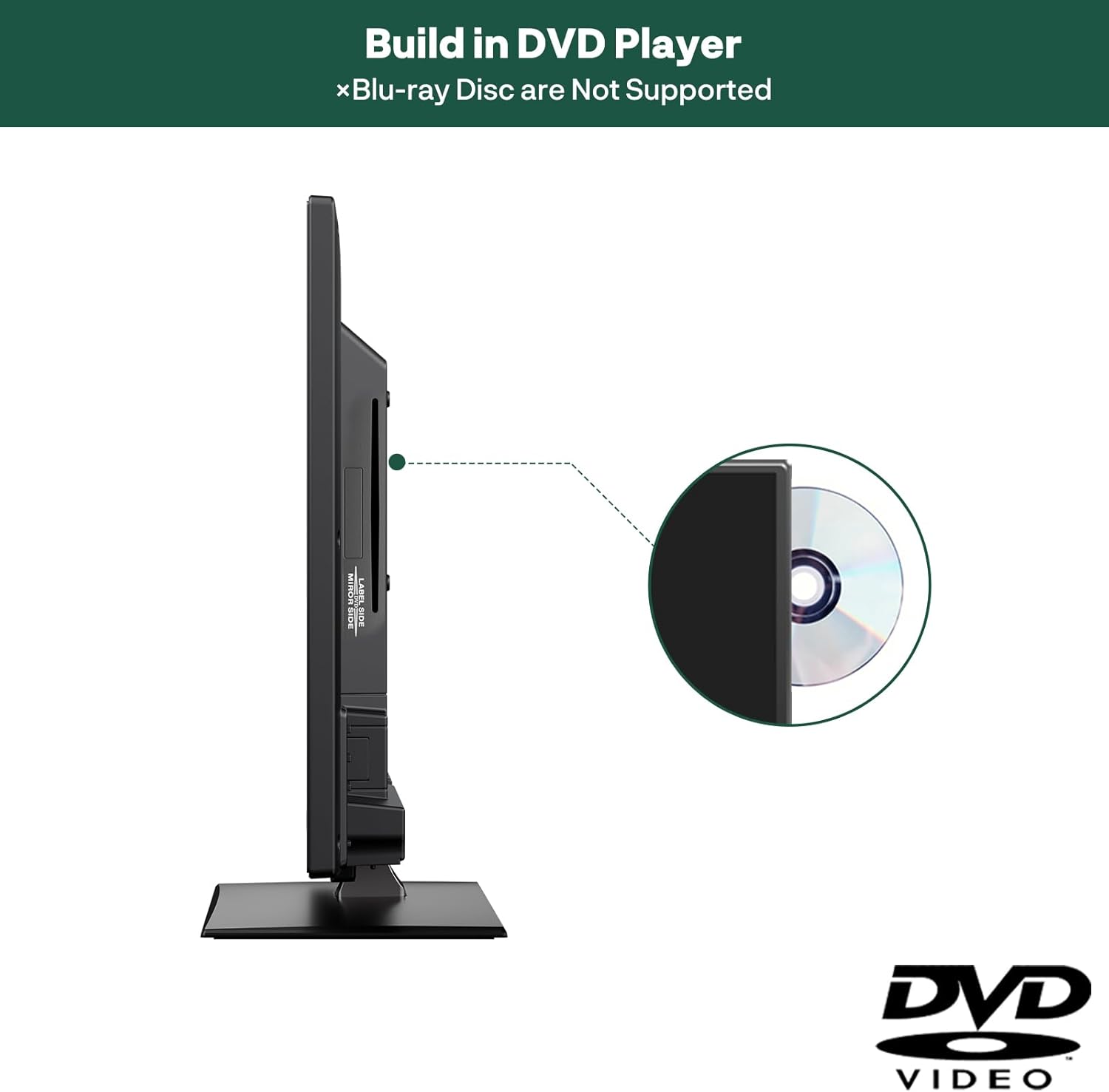 SYLVOX 12 Volt TV, 19" Smart RV TV with Built-in DVD Player, Google OS Voice Remote ATSC NTSC HDMI USB, AC/DC Powered, 12V Television for RV Camper Van Vehicle(Trailer Series) - Image 4