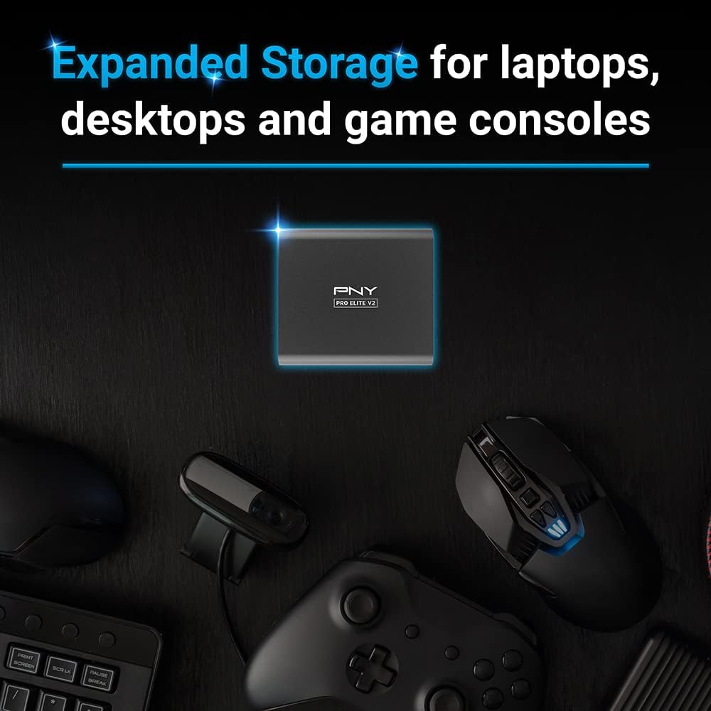 PNY Pro Elite V2 1TB USB 3.2 Gen 2x1 Type-C Portable Solid State Drive (SSD) – (PSD0CS2160-1TB-RB) - Image 4
