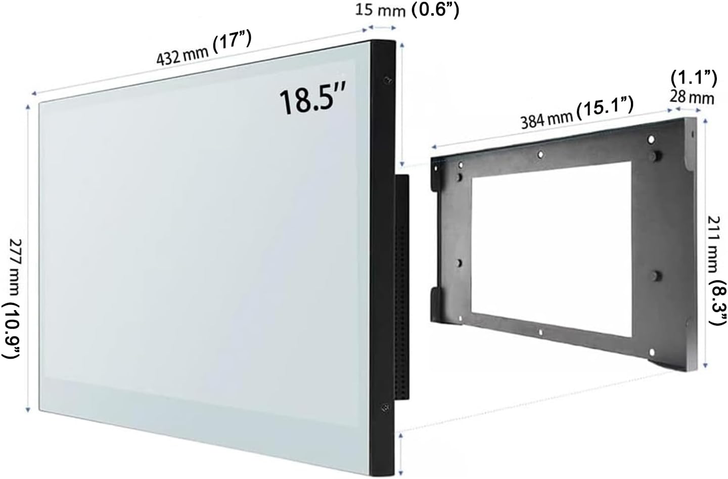 Soulaca 18.5 inches Smart Mirror TV Android for Your Bathroom Entertainment Sleek Modern, Waterproof with WiFi Bluetooth ATSC Compact Area Use - Image 4