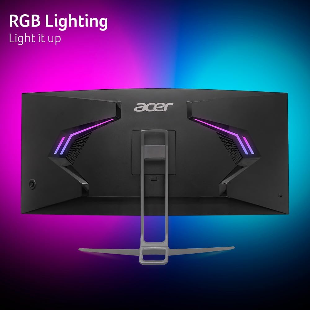 acer Nitro 34 Inch 1000R 21:9 Curved Zero-Frame QHD 3440 x 1440 Gaming Monitor | AMD FreeSync Premium | Up to 120Hz Refresh | 1ms VRB | Two Display Port 1.2 & Two HDMI 2.0 Ports | EDA343CUR J0bmiippx - Image 8