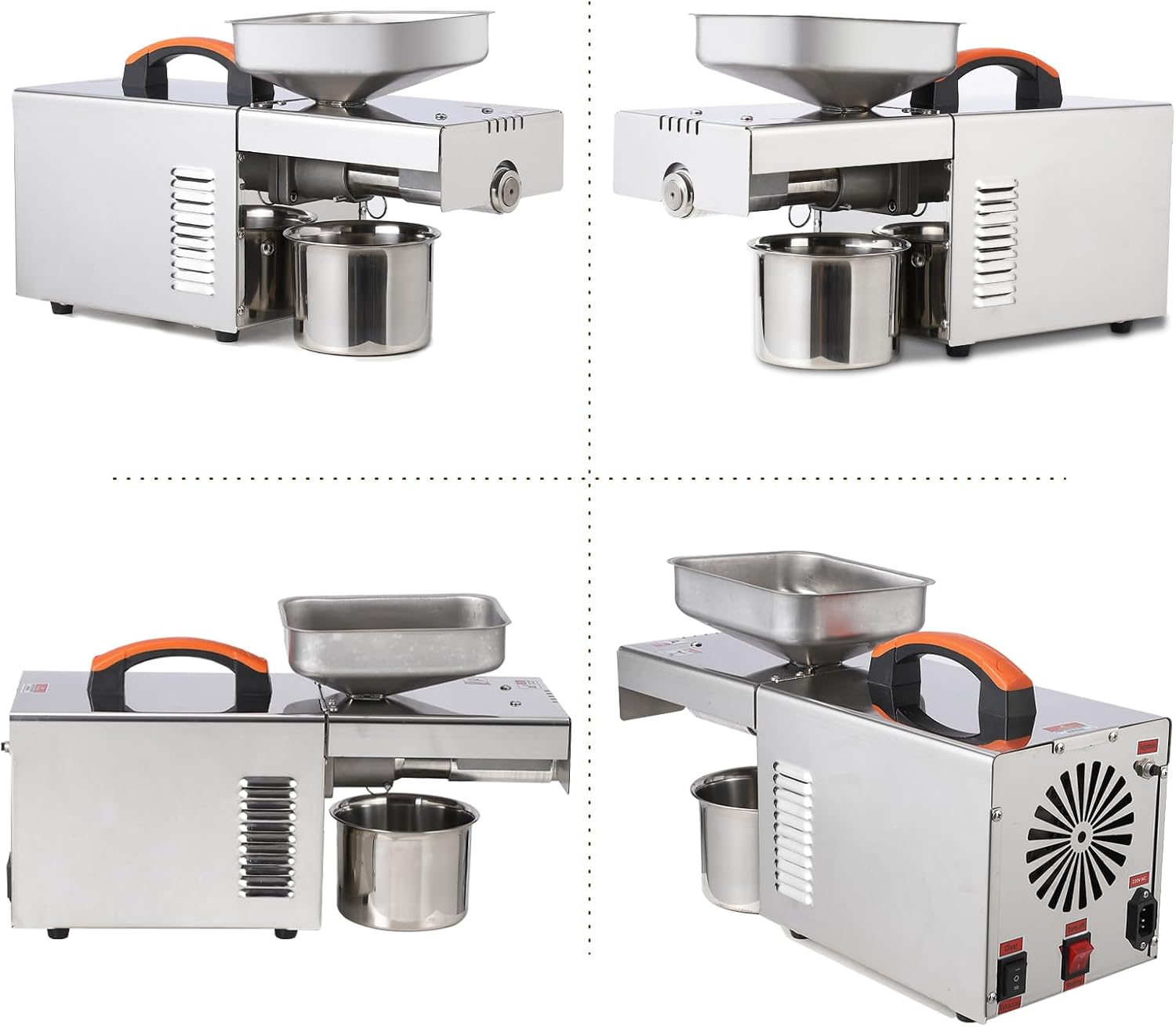 Oil Press Machine, Cold & Hot Press Oil Extractor Machine, Food Grade Stainless Steel Automatic Nuts Seed Oil Maker Machine for Commercial Home Kitchen Use - Image 7