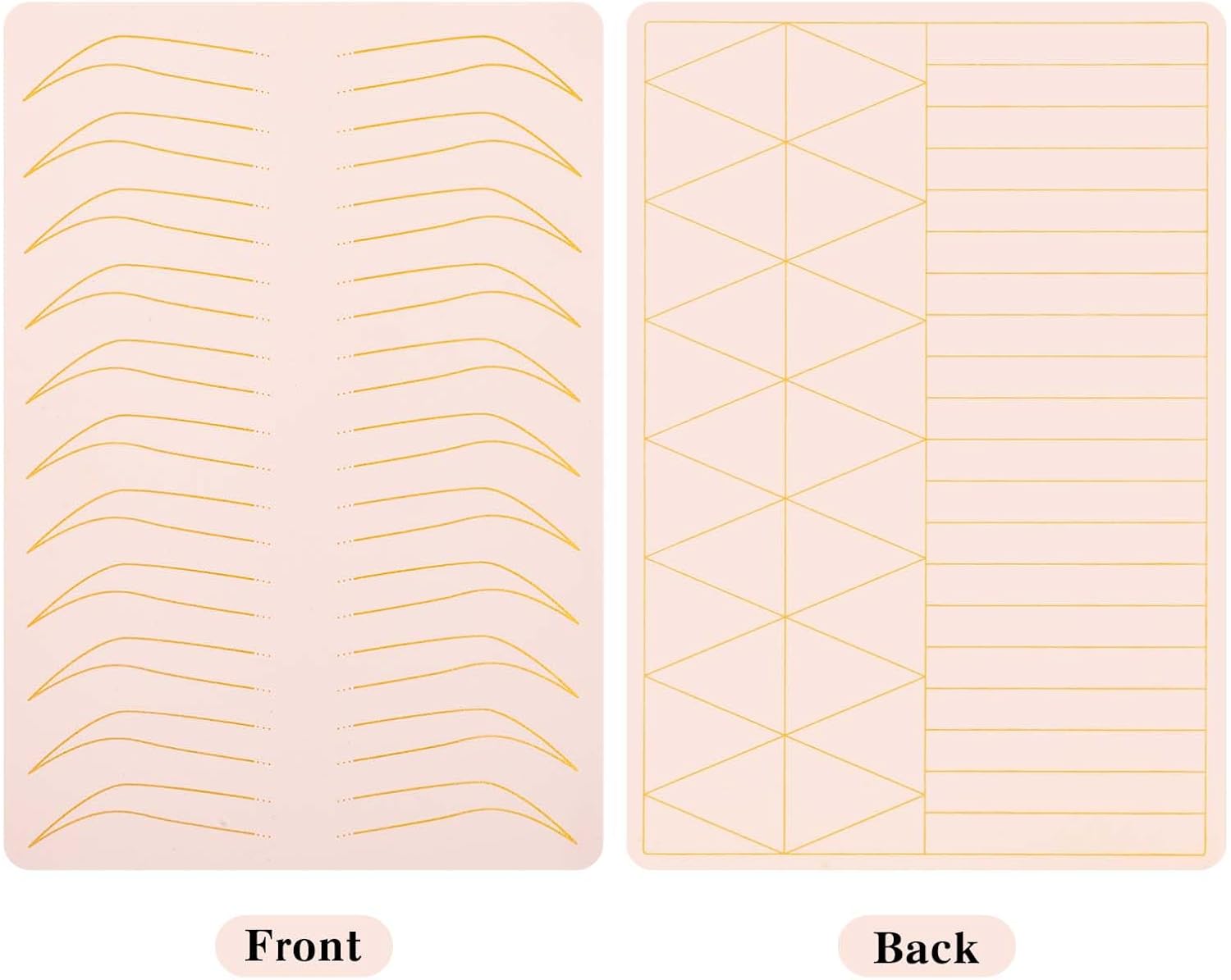 5 Pcs Microblading Practice Fake Skin Sheet for Eyebrow Tattoo, Fake Skin for Tattoo, Micro Blading Eye Brow Makeup, Double Sides Silicone Tattoo Skin Practice Kit, Tattooing Supplies - Image 5