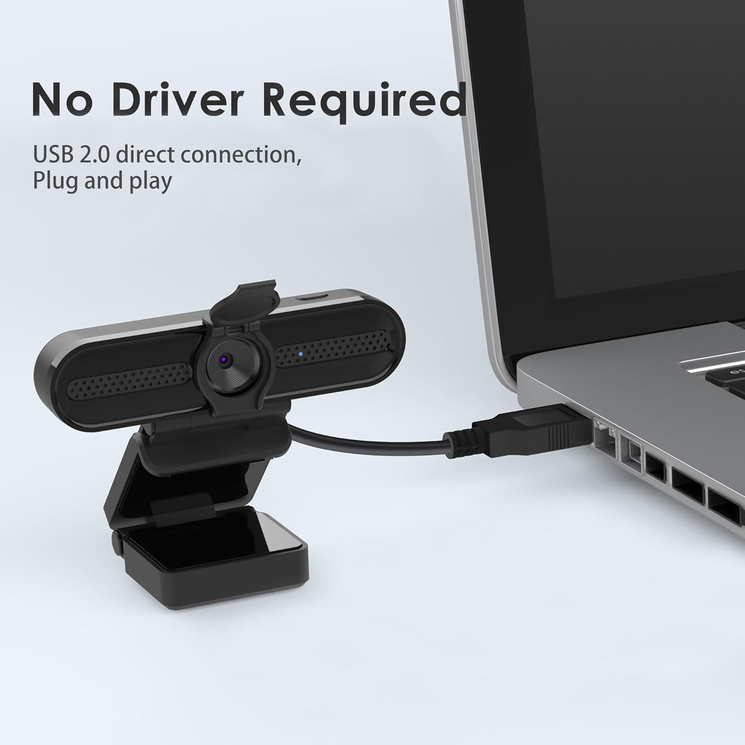 saylas 2K Webcam with Microphone, FHD Streaming Camera with 2K/30fps, 1080P/60fps, Privacy Cover, Plug & Play USB Web Cam, Autofocus, Webcam for PC, Computer Web Camera for Laptop, Desktop, Mac, Zoom - Image 7