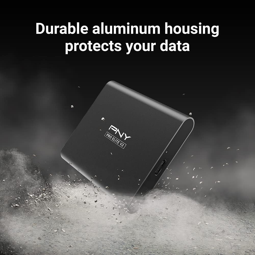 PNY Pro Elite V2 1TB USB 3.2 Gen 2x1 Type-C Portable Solid State Drive (SSD) – (PSD0CS2160-1TB-RB) - Image 6