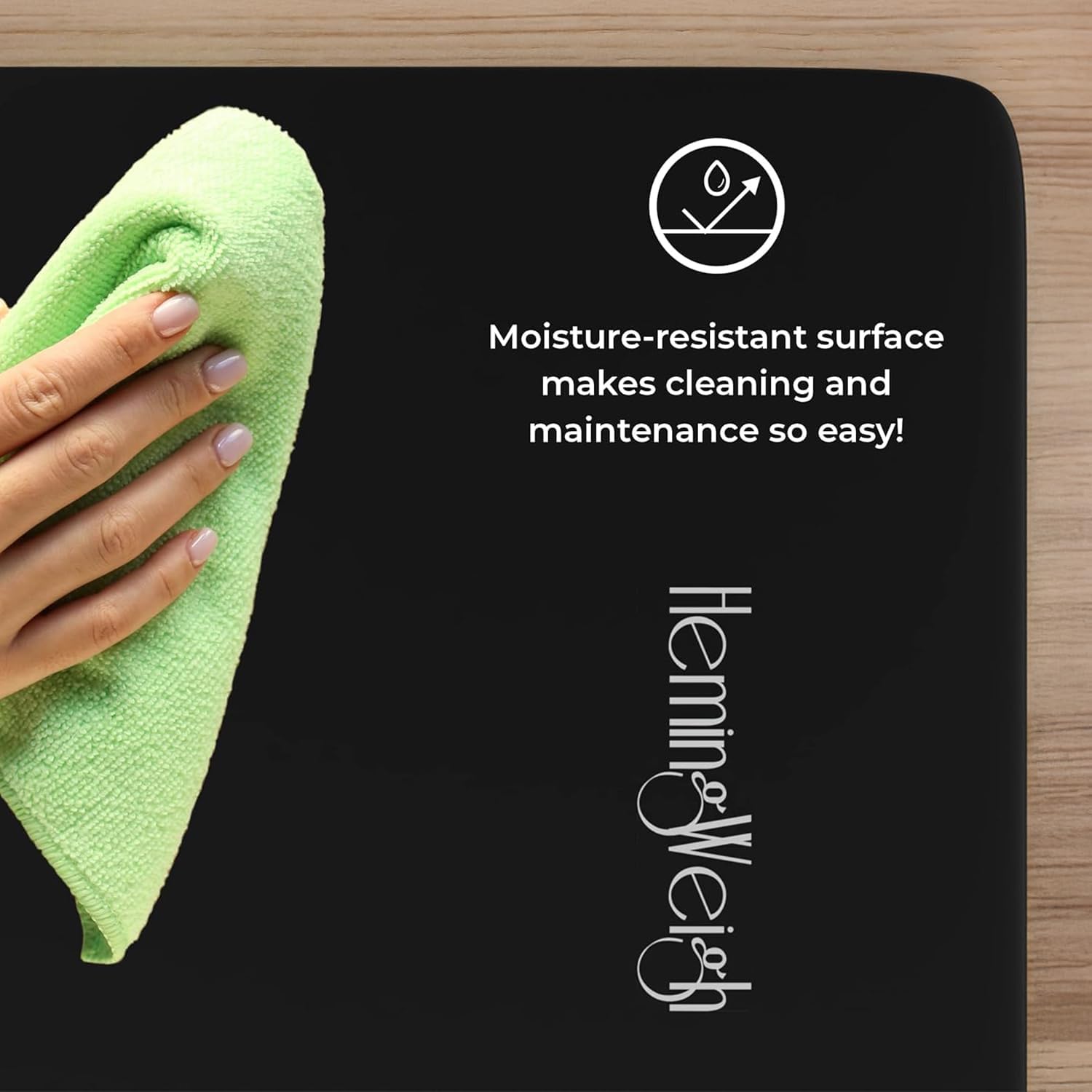 HemingWeigh 1 Inch Extra Thick Non Slip Yoga Mat - Exercise Mats for Home Workouts, Black (70"L x 23"W) - Image 5