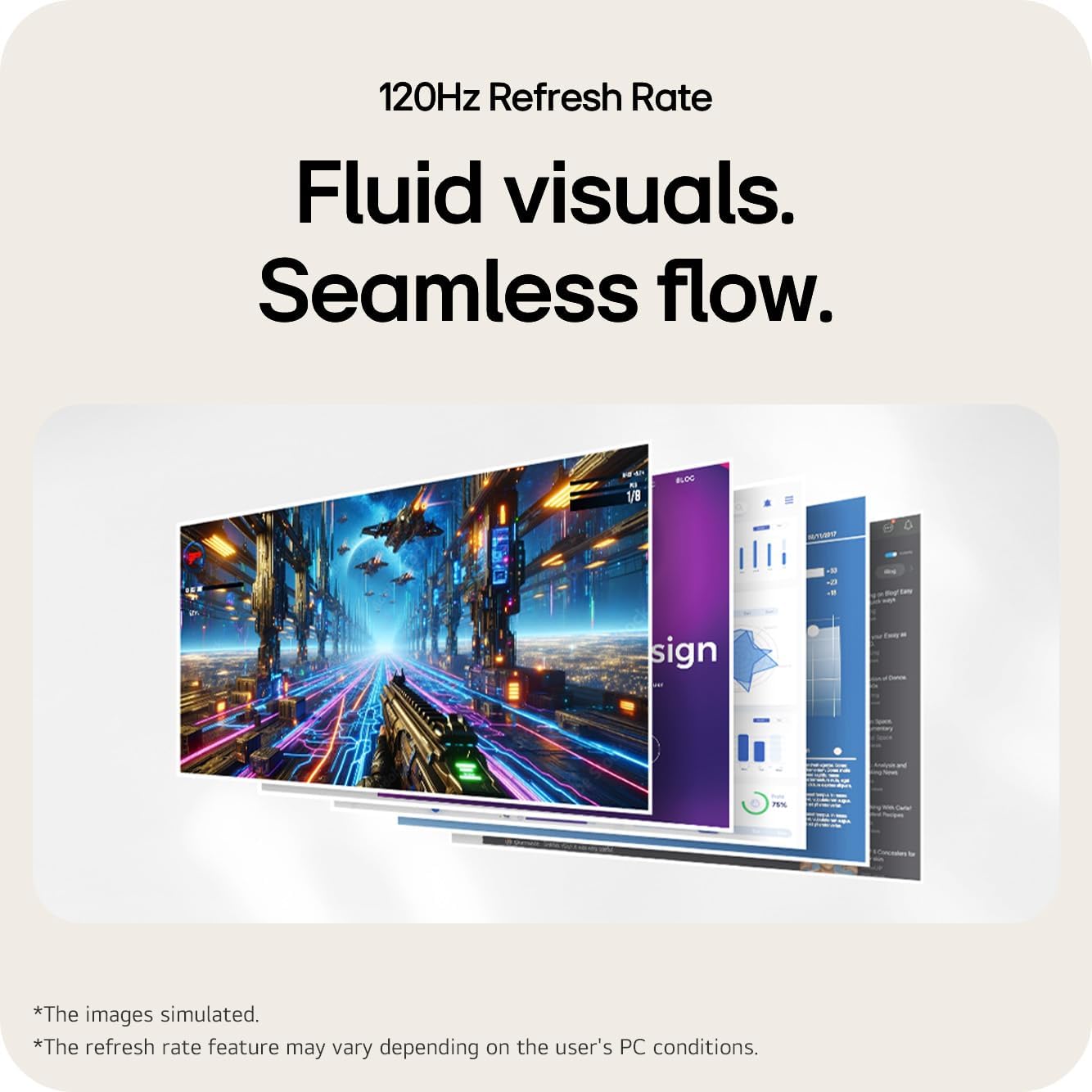 LG 24U411A-B 24-inch Full HD (1920 x 1080) IPS Computer Monitor, 120Hz, HDR10, Reader Mode, Flicker Safe, HDMI, Slim Stand Base, Black - Image 4