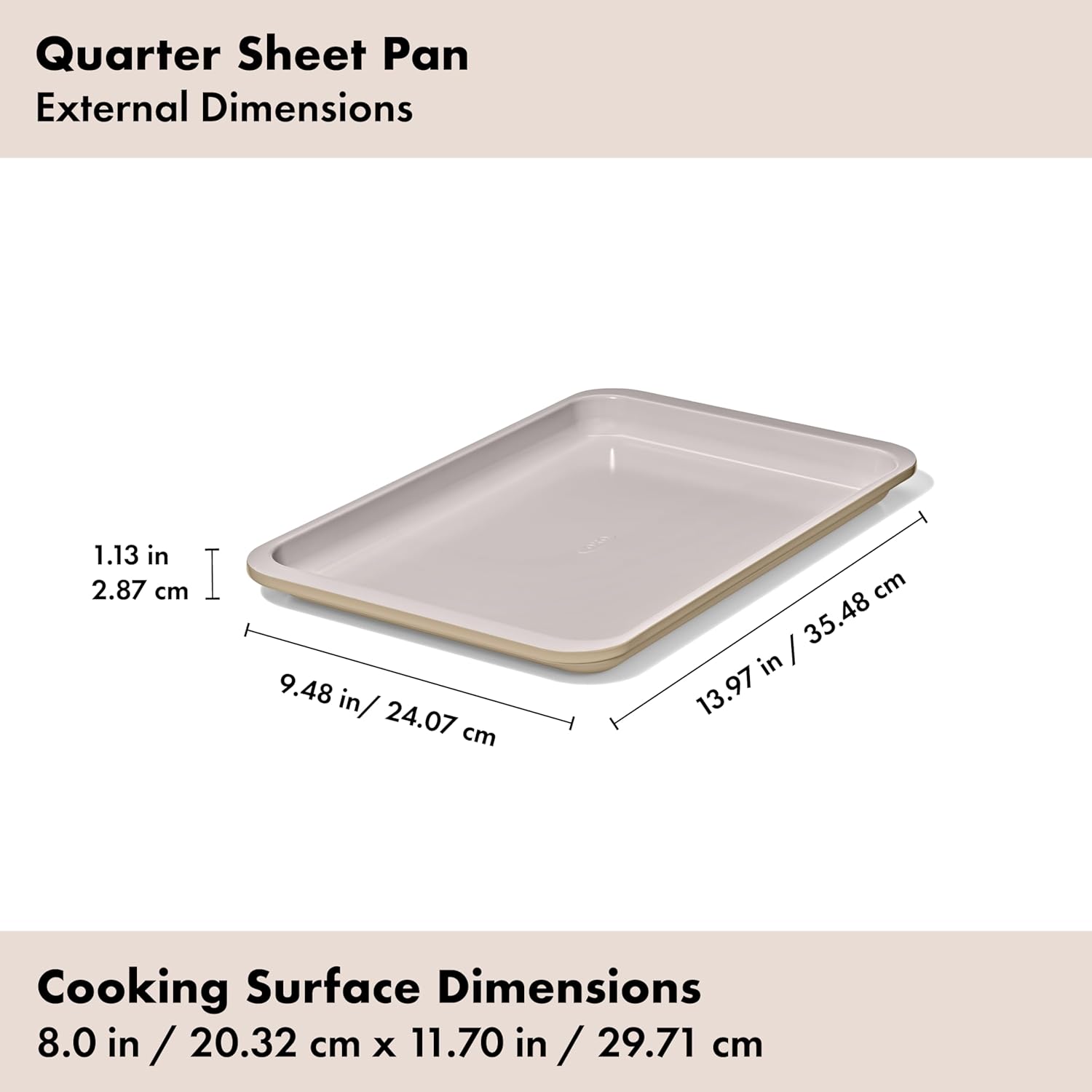 OXO Good Grips Non-Stick Pro Ceramic Coated Metal Bakeware 3-Piece Sheet Pan Set – Biscuit - Image 7