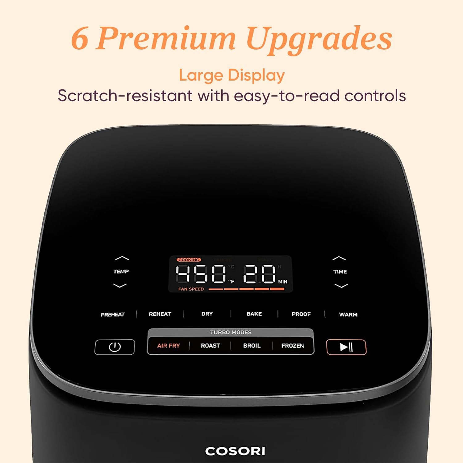 Cosori 9-in-1 TurboBlaze Air Fryer 6 Qt, Premium Ceramic Coating, 90ยฐโ450ยฐF, Precise Heating for Even Results - Image 9