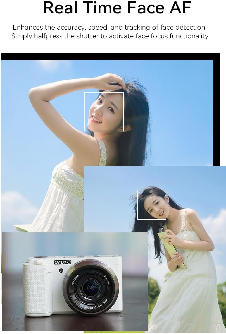 ORDRO G930 Digital Camera for Content Creators Vlogging Camera 5K 16-80 mm Wide Angle Cameras for Photography, Vlogging and YouTube with Flip Screen, Auto-Focus, Filters with Mic, Stand - Image 8