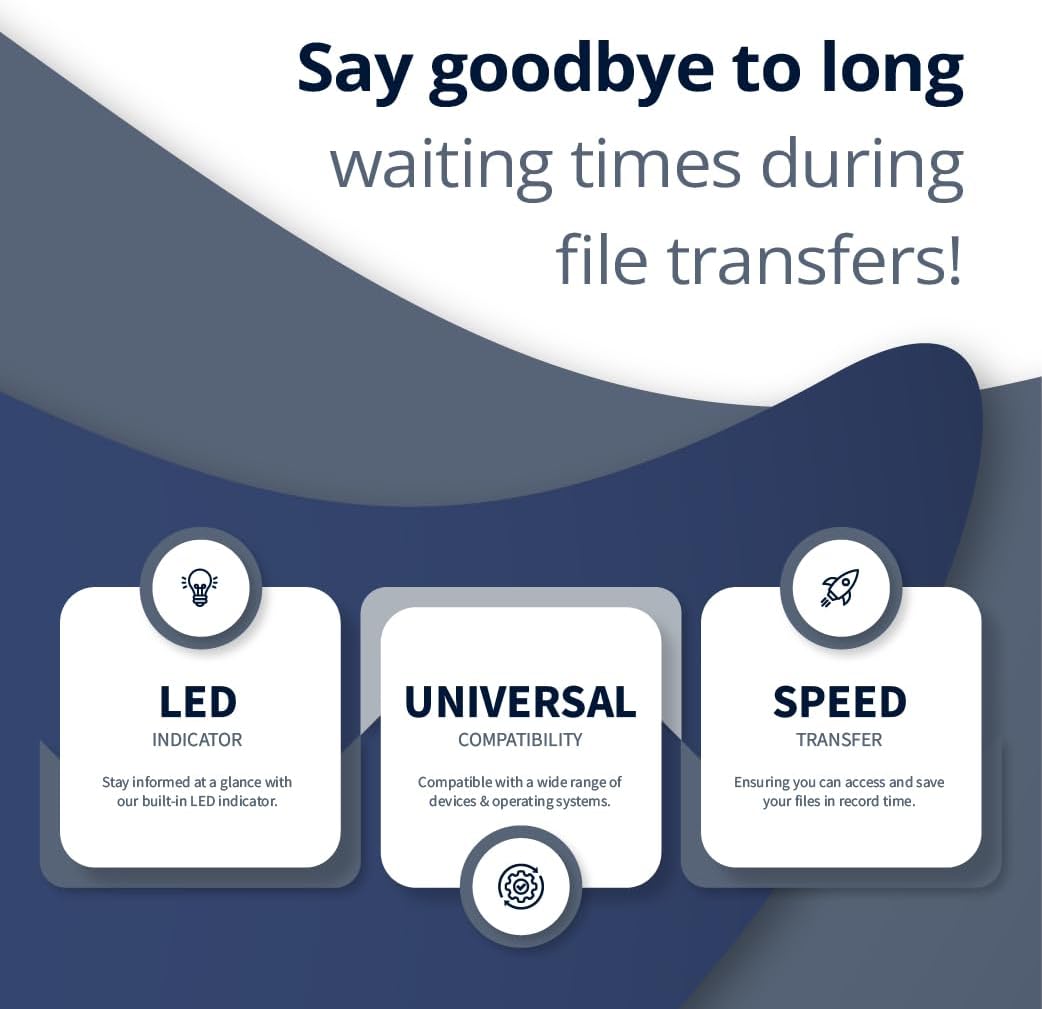 1TB External Hard Drive USB 3.0 Portable Hard Drive 2.5inch External HDD High-Speed Data Transfer Storage and Backup External Hard Drives for Laptop, Gaming Console, PC, MAC, Desktop - Blue - Image 5