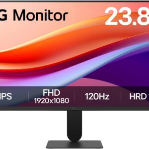 LG 24U411A-B 24-inch Full HD (1920 x 1080) IPS Computer Monitor, 120Hz, HDR10, Reader Mode, Flicker Safe, HDMI, Slim Stand Base, Black