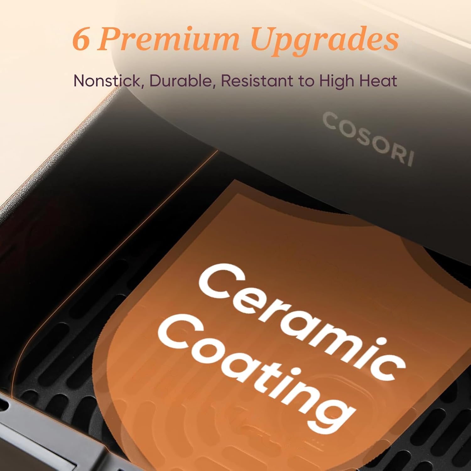 Cosori 9-in-1 TurboBlaze Air Fryer 6 Qt, Premium Ceramic Coating, 90ยฐโ450ยฐF, Precise Heating for Even Results - Image 5