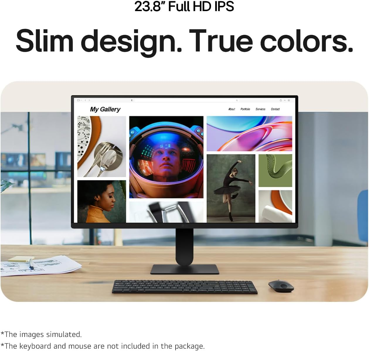 LG 24U411A-B 24-inch Full HD (1920 x 1080) IPS Computer Monitor, 120Hz, HDR10, Reader Mode, Flicker Safe, HDMI, Slim Stand Base, Black - Image 2