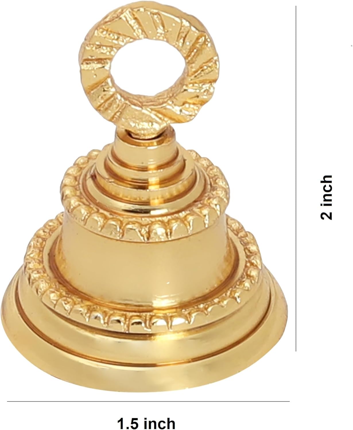 Brass Plain 2'' Bells for Christmas Decoration, Jingle Bell Sleigh Bell Crafts, Home Decor, Elephant Decor, Musical Instrument Accessory - Image 4