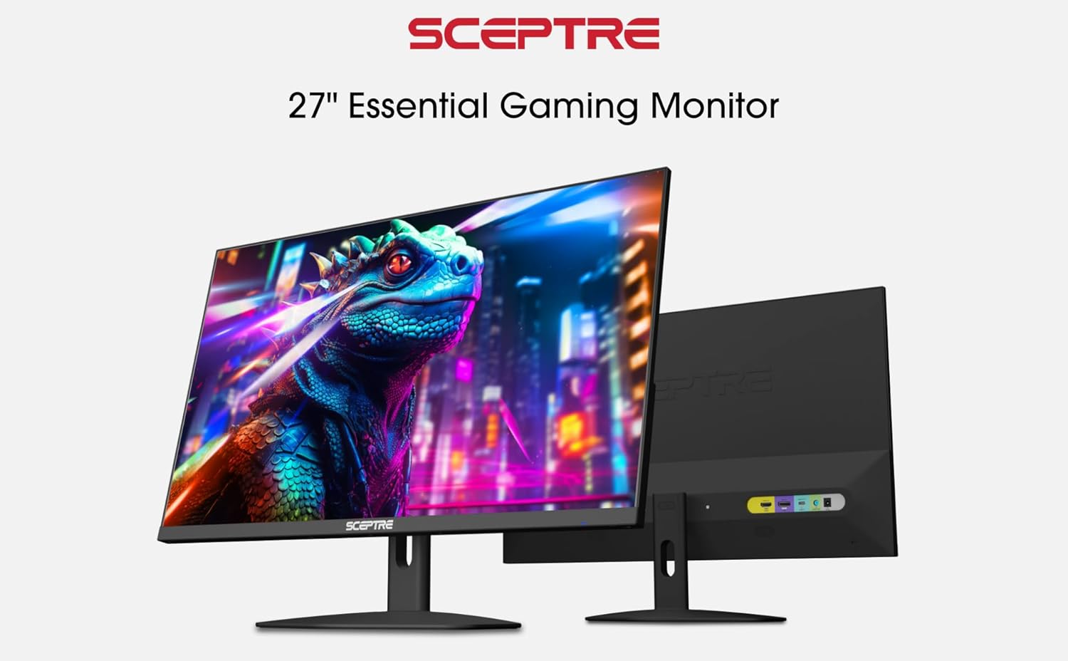 Sceptre New Prime IPS 27-inch 100Hz Gaming Monitor DP HDMI USB Type C, Build-in Speakers Machine Black 2025 - Image 5