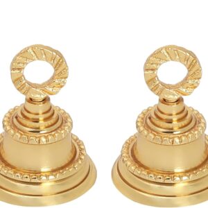 Brass Plain 2” Bells for Christmas Decoration, Jingle Bell Sleigh Bell Crafts, Home Decor, Elephant Decor, Musical Instrument Accessory