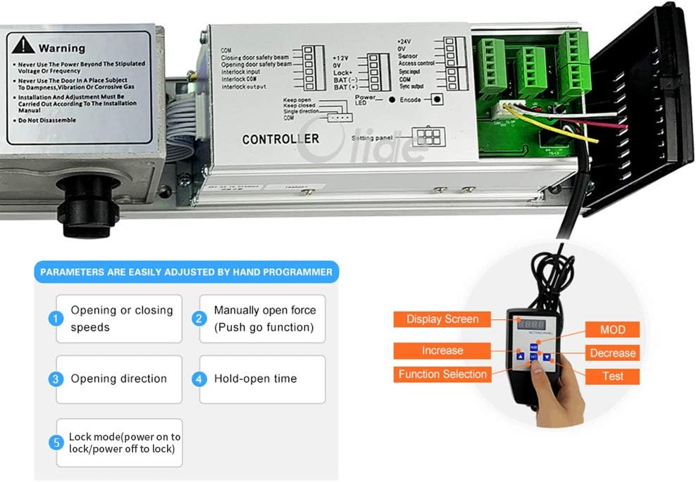 Olideauto Automatic Door Opener WiFi Phone Controlled,Smart Home Electric Swing Door Operators+WiFi Smart Phone Controller+Wireless Push Switch - Image 7