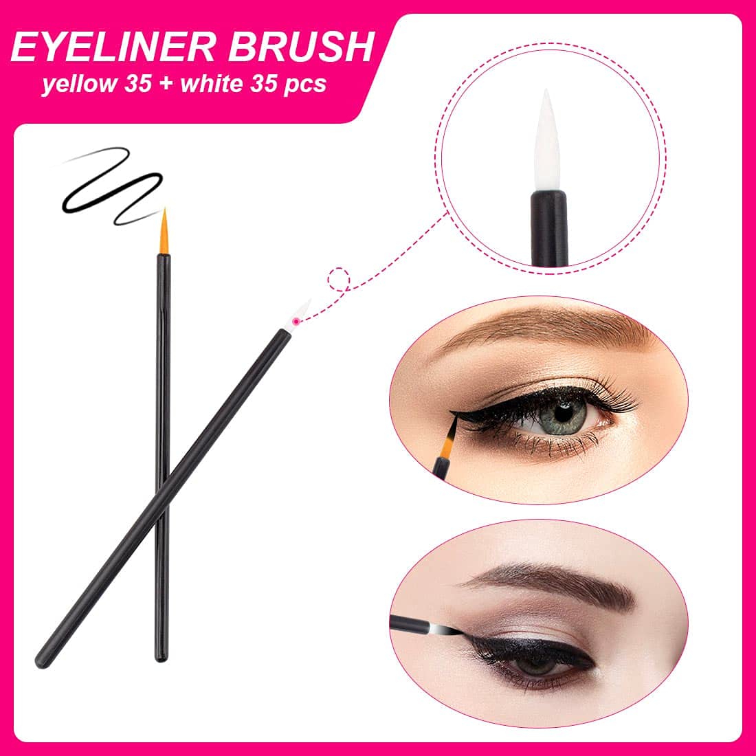 283 Pieces Makeup tools Kit Includes Plastic storage Organizer Box Hair Clips Eyeliner Brushes Mascara Wands and Lipstick Applicators For Lip (283A) - Image 5