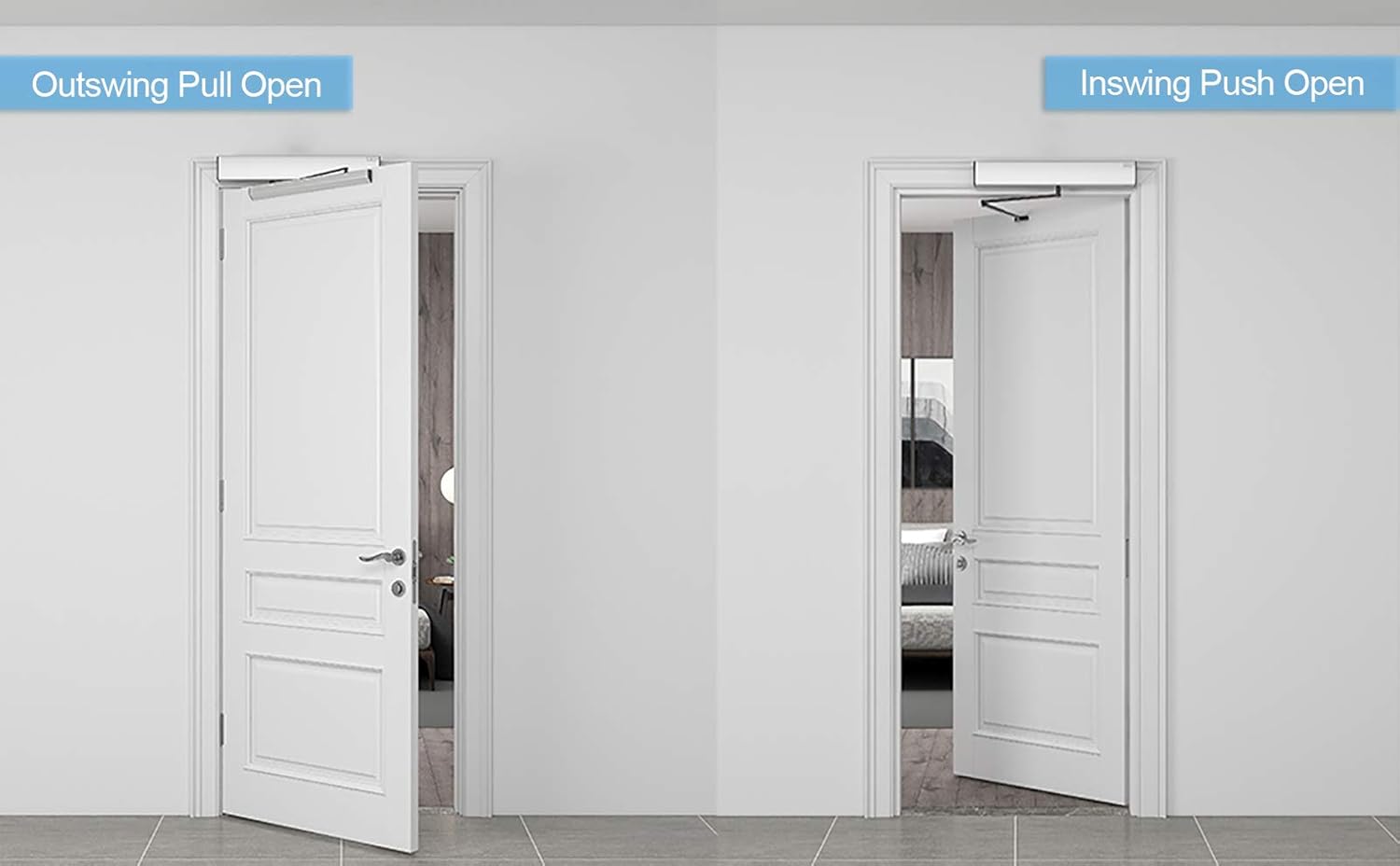 Olideauto Automatic Door Opener WiFi Phone Controlled,Smart Home Electric Swing Door Operators+WiFi Smart Phone Controller+Wireless Push Switch - Image 5