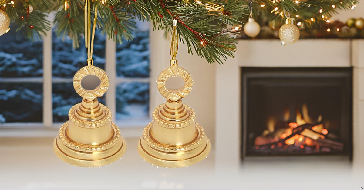 Brass Plain 2'' Bells for Christmas Decoration, Jingle Bell Sleigh Bell Crafts, Home Decor, Elephant Decor, Musical Instrument Accessory - Image 6