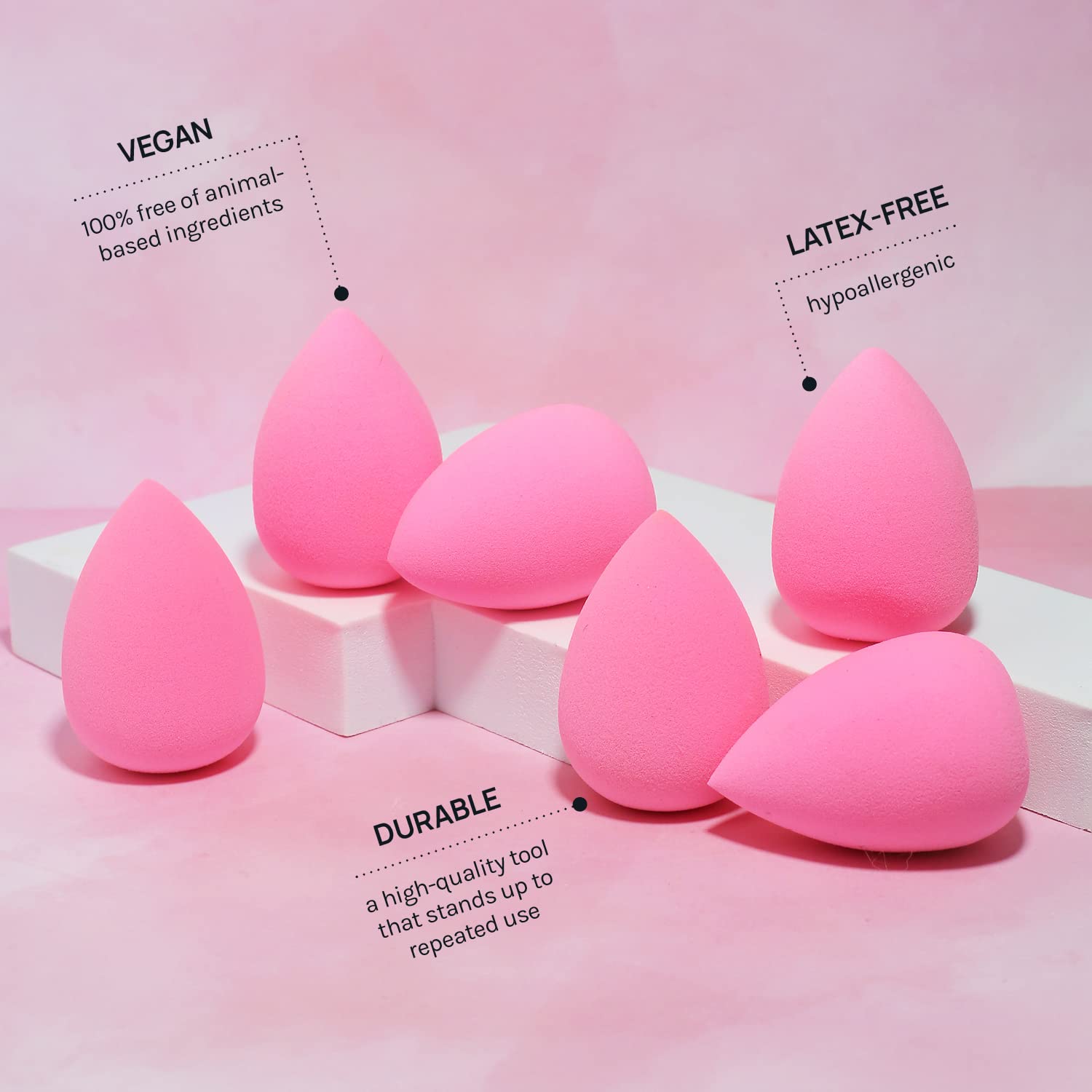 AOA Studio Collection makeup Sponge Set Latex Free and High-definition Set of 6 - Image 5