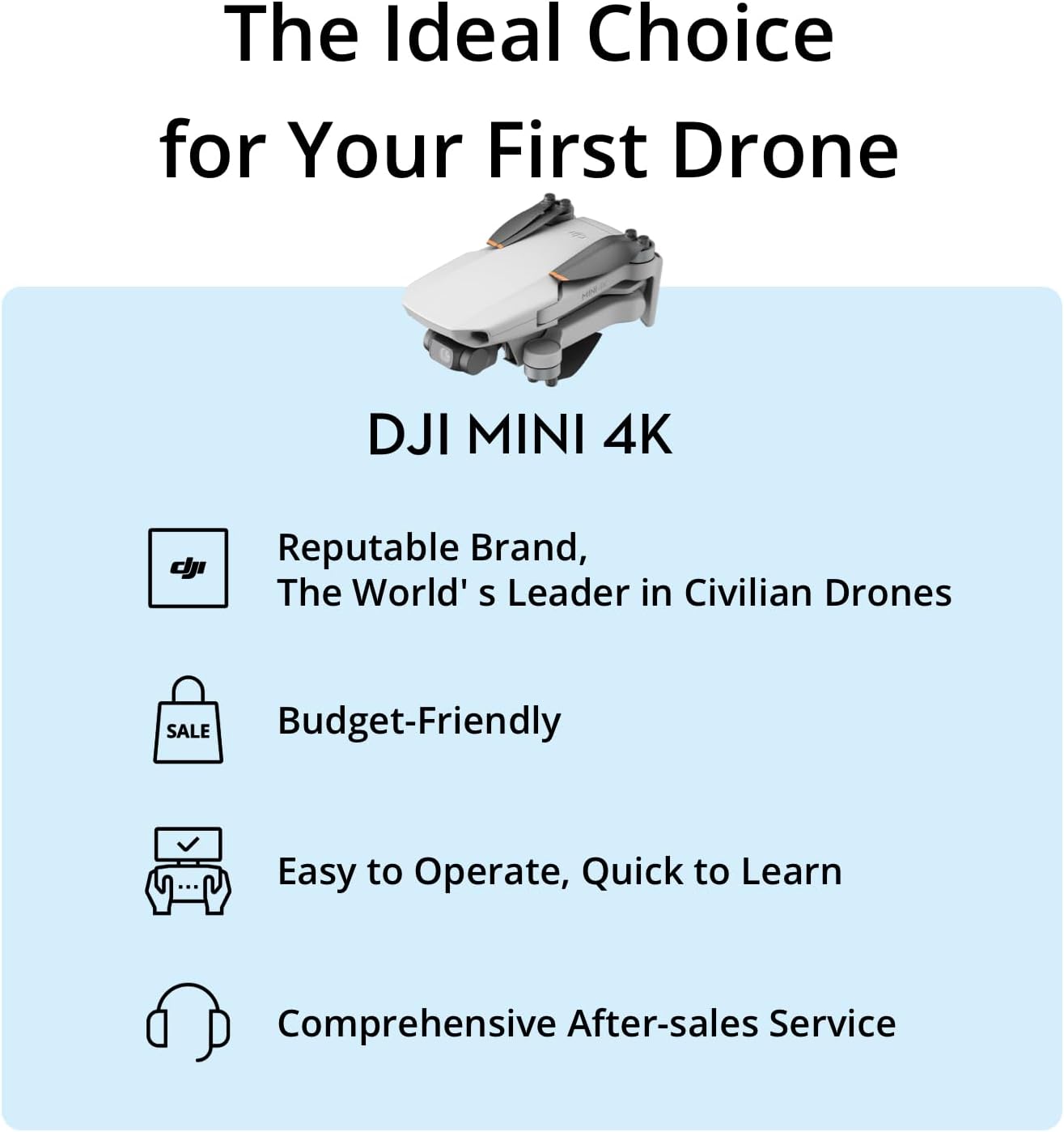 DJI Mini 4K, Drone with 4K UHD Camera for Adults, Under 249 g, 3-Axis Gimbal Stabilization, 10km Video Transmission, Auto Return, Wind Resistance, 1 Battery for 31-Min Max Flight Time, Intelligent Flight - Image 6