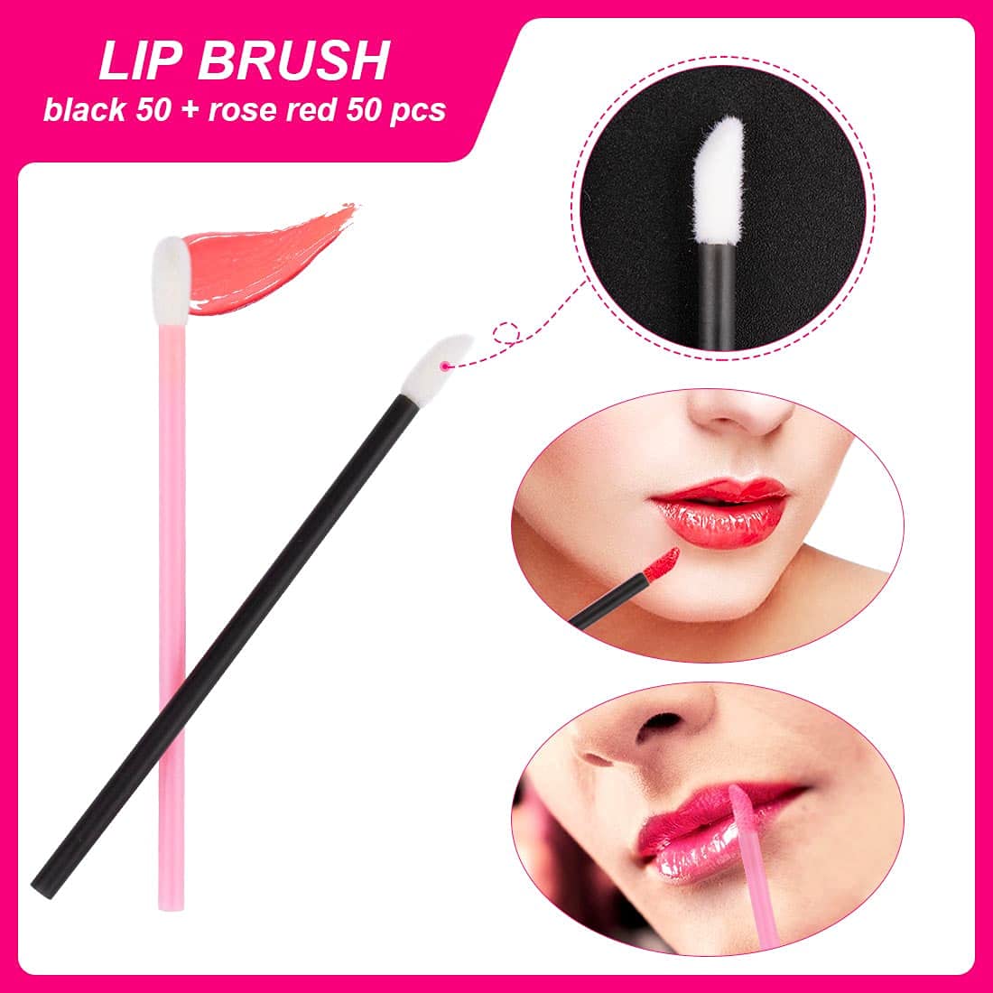 283 Pieces Makeup tools Kit Includes Plastic storage Organizer Box Hair Clips Eyeliner Brushes Mascara Wands and Lipstick Applicators For Lip (283A) - Image 4