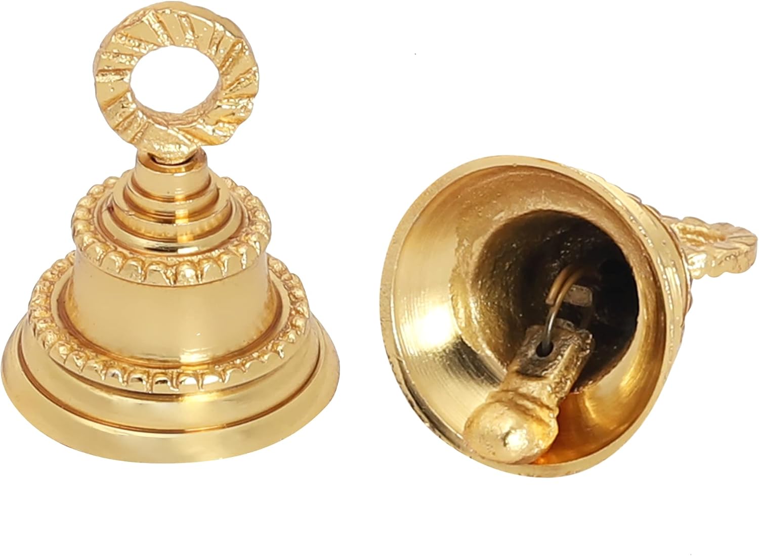 Brass Plain 2'' Bells for Christmas Decoration, Jingle Bell Sleigh Bell Crafts, Home Decor, Elephant Decor, Musical Instrument Accessory - Image 2