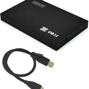 160GB Ultra Slim Portable External Hard Drive USB3.0 2.5” HDD Storage for PC, Desktop, Laptop, MacBook, Chromebook (Black)