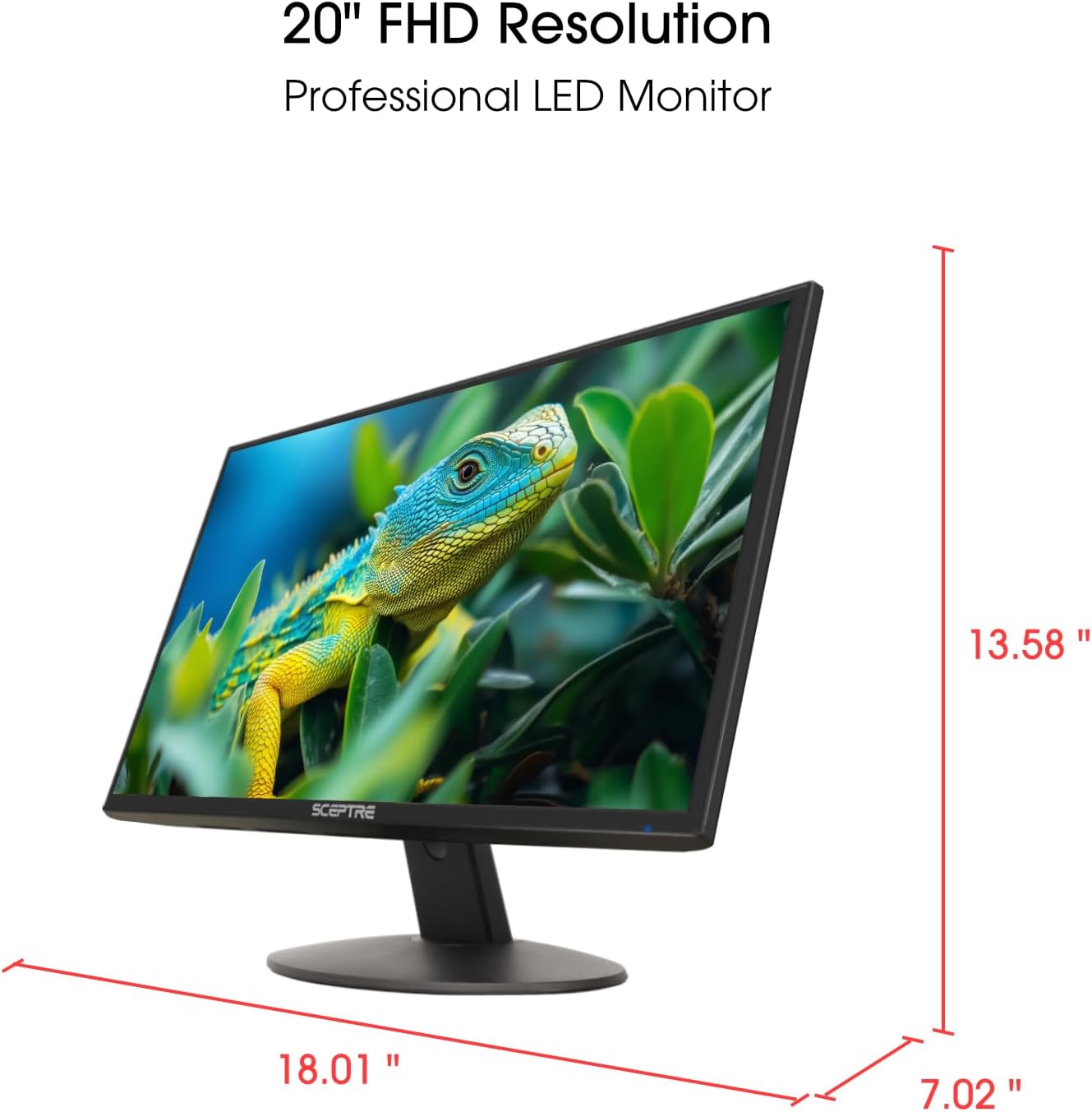 Sceptre New 20-inch Professional Monitor 1600 x 900 HDMI x2 Build-in Speakers 2025 - Image 5