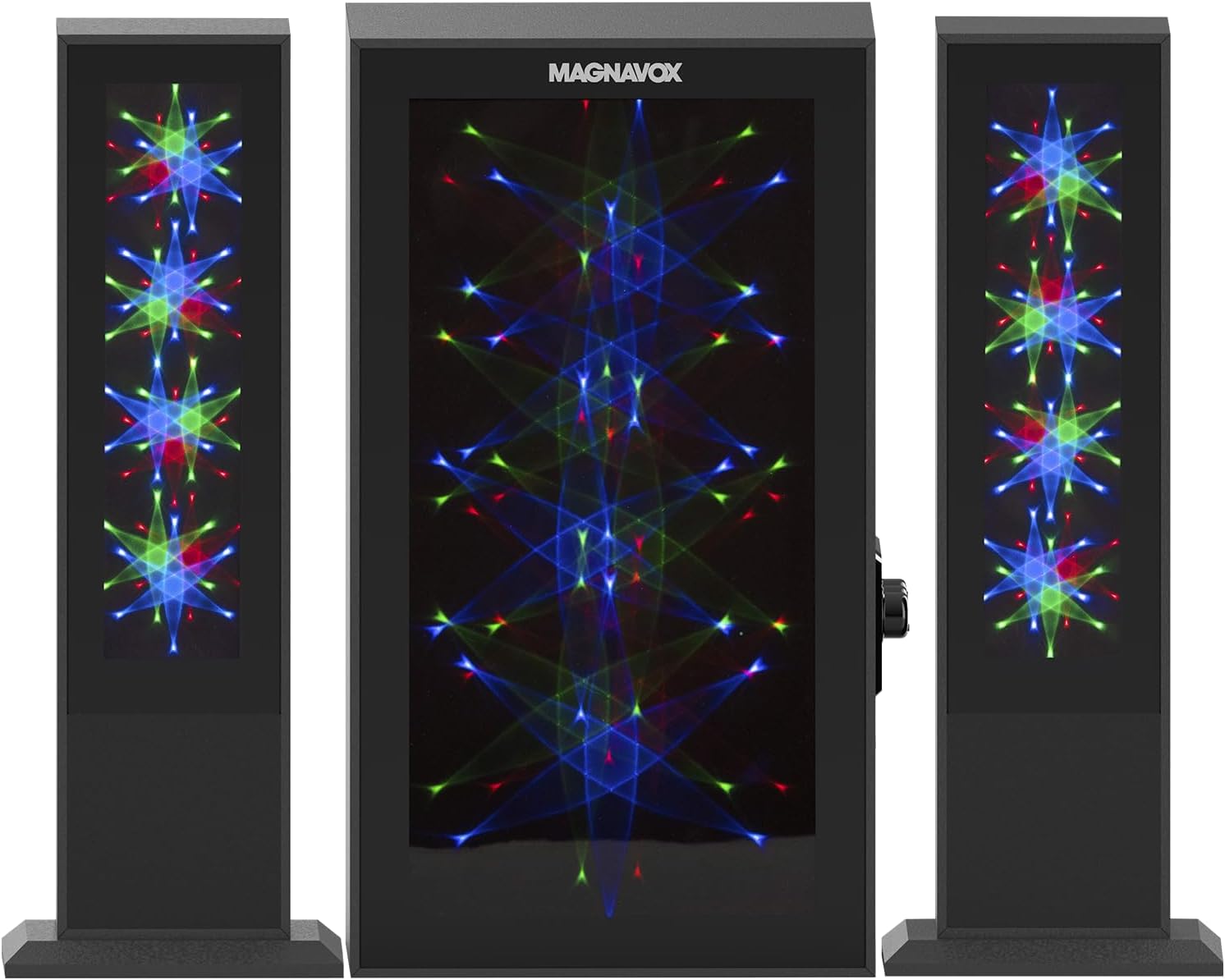Magnavox MHT990 2.1 Home Entertainment System with Bluetooth Wireless Technology and Color Changing Lights in Black | AUX Port | Subwoofer with 2 Speakers | Pulsing Lights | - Image 8