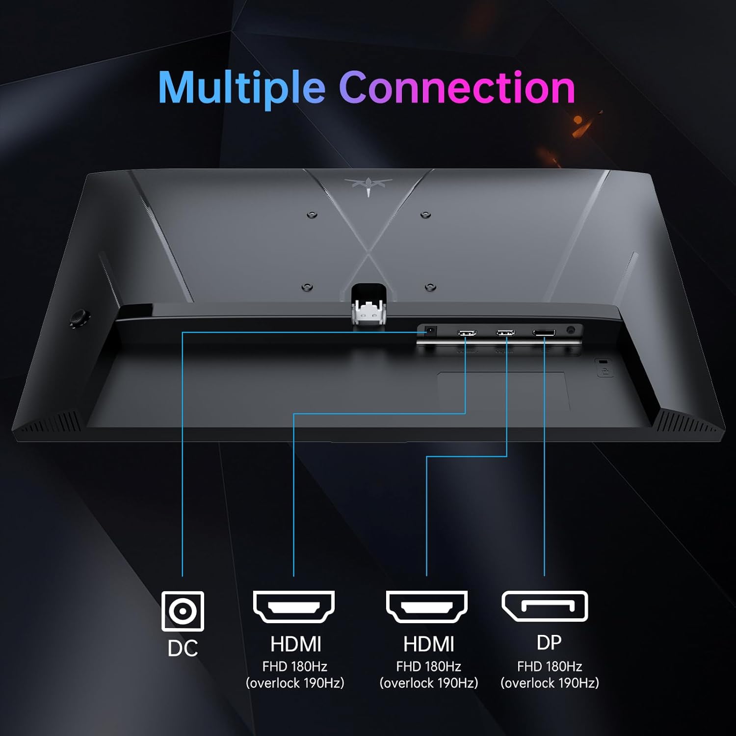 KTC 24 Inch 180Hz/190Hz Gaming Monitor, FHD PC Computer Monitor with Fast IPS Panel, HDR400, 133% sRGB, Bluelight Filter, 2 HDMI & 1 DP Port, Compatible Freesync and Wall Mountable, H24F8 - Image 6