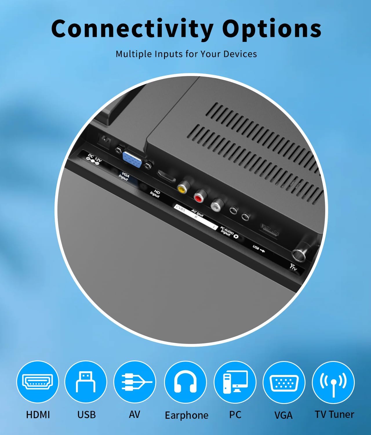 Feihe 14 inch Small Smart TV Built-in APP, HD Flat Screen Compact Smart Television for Kitchen, Home, RV Camper or On-The-Go Entertainment - Image 6