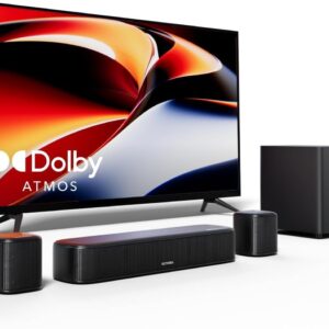 ULTIMEA 5.1ch Sound Bar with Dolby Atmos, Surround Sound System for TV, Sound Bar for Smart TV and Home Theater, App Control, TV Soundbar with Subwoofer, 2 Surround Speakers, HDMI eARC, Aura A50 Pro