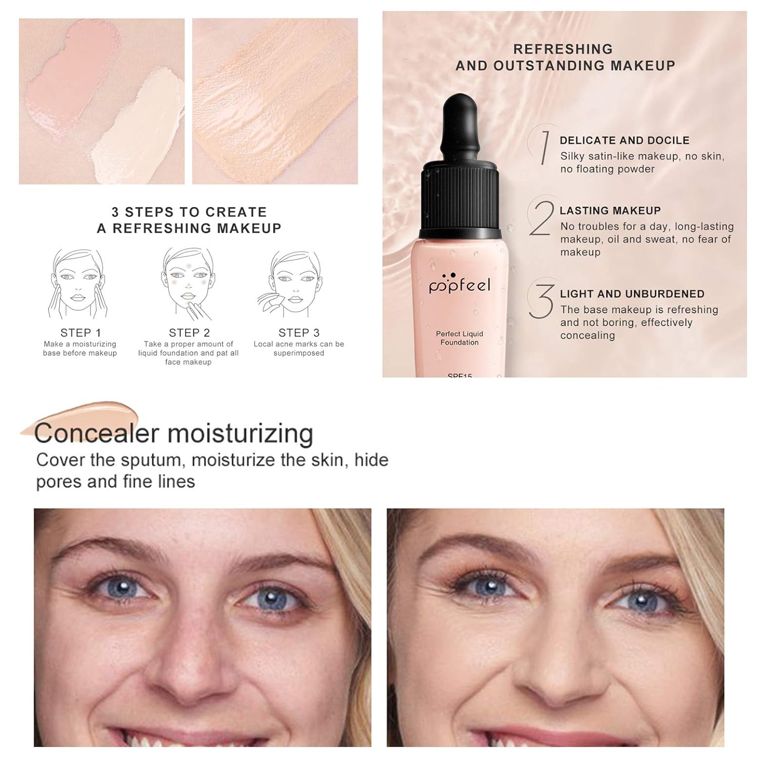 Pure Vie All-in-One Holiday Gift Makeup Set Cosmetic Essential Starter Bundle Include Eyeshadow Palette Lipstick Concealer Blush Mascara Foundation Face Powder - Makeup Kit for Women Full Kit - Image 5