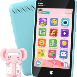 MOMILLA Kids Toys Smart Phone, 3.97″ Touchscreen Toddlers Kids Smart Phone, Birthday Gifts for Girls Age 3 4 5 6 7 8 9 10 Year Old, Learning Toys Play Cell Phone with Front Camera, Games