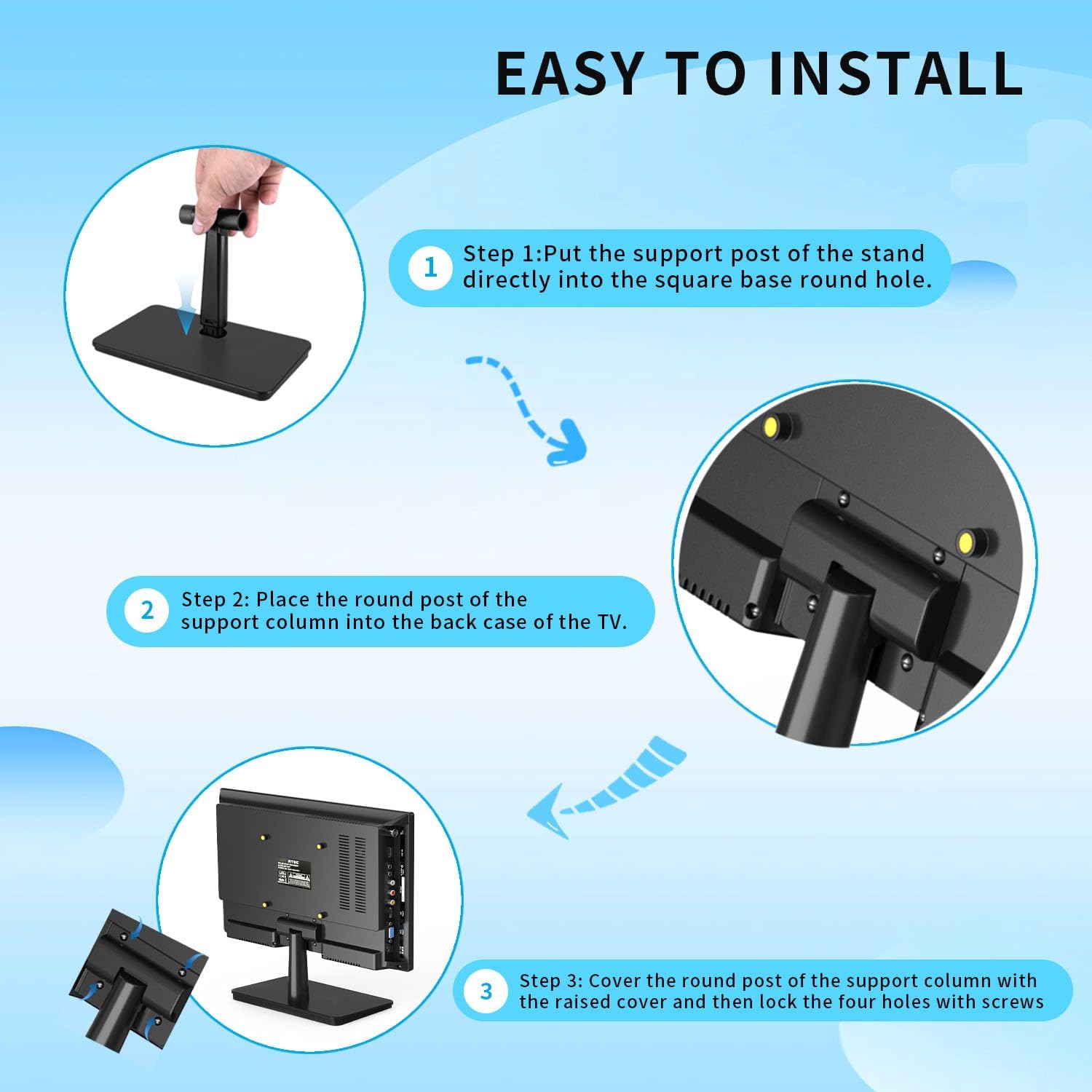 Feihe 14 inch Small Smart TV Built-in APP, HD Flat Screen Compact Smart Television for Kitchen, Home, RV Camper or On-The-Go Entertainment - Image 7