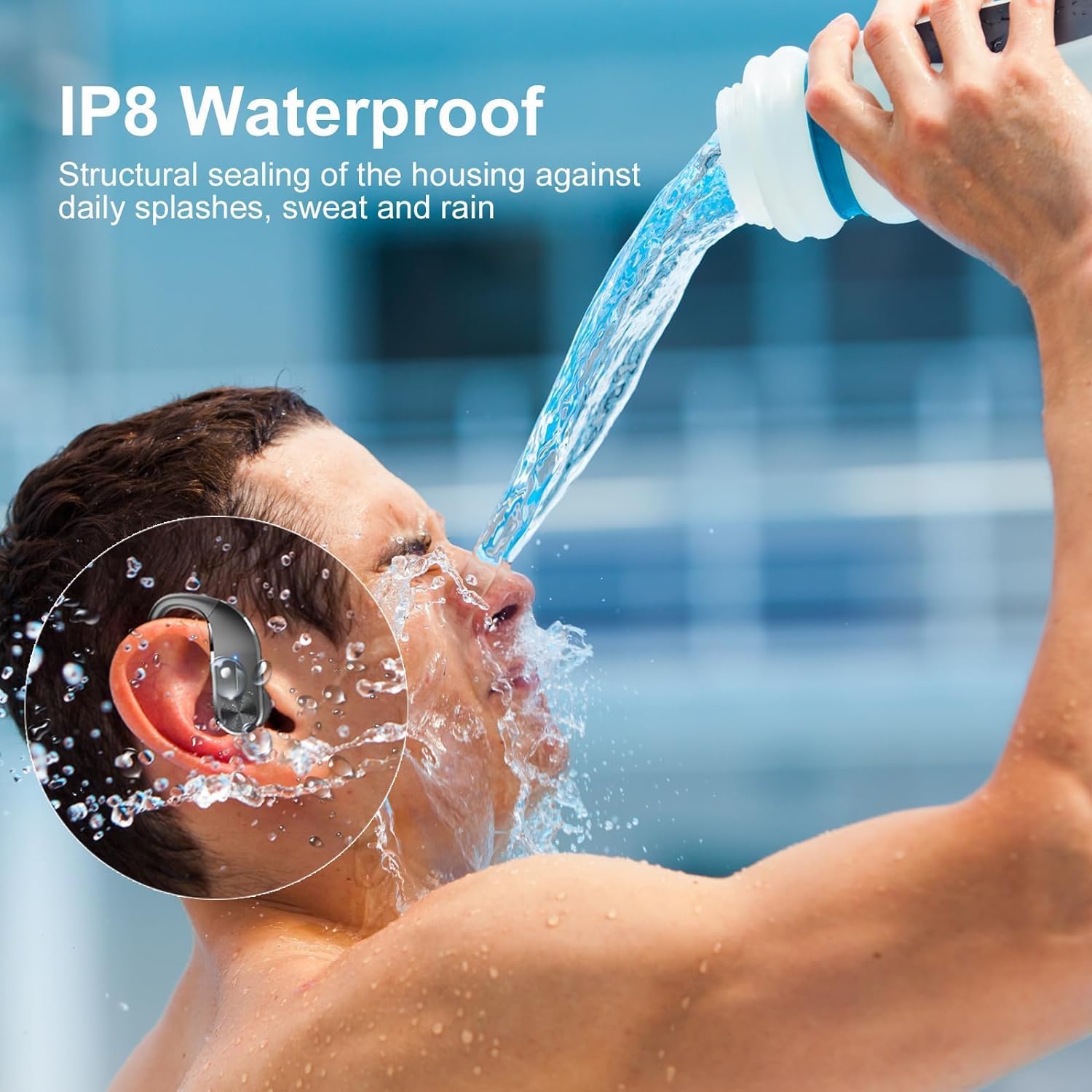 Ear buds Wireless Bluetooth Earbuds 2025 NEW Bluetooth 5.3 Sport Headphones 68Hrs Playtime with LED Display Powerful Bass Over Ear Earphones with Earhooks IP7 Waterproof USB C for Gym/Running - Image 7