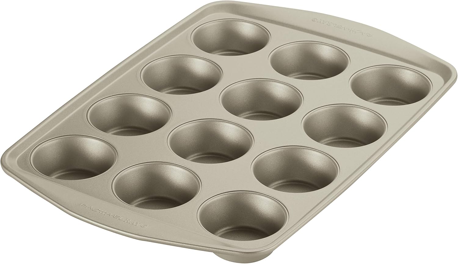Rachael Ray Nonstick Bakeware Set without Grips includes Nonstick Baking Pan with Lid and Muffin Pan / Cupcake Pan - 3 Piece, Silver - Image 5