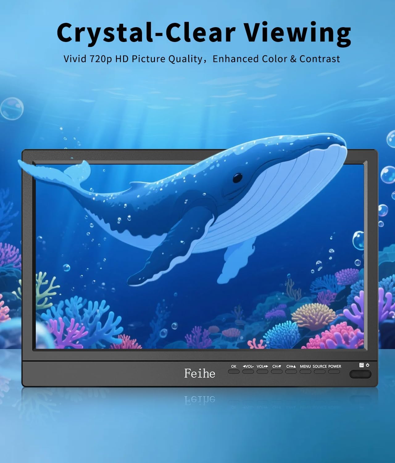 Feihe 14 inch Small Smart TV Built-in APP, HD Flat Screen Compact Smart Television for Kitchen, Home, RV Camper or On-The-Go Entertainment - Image 8