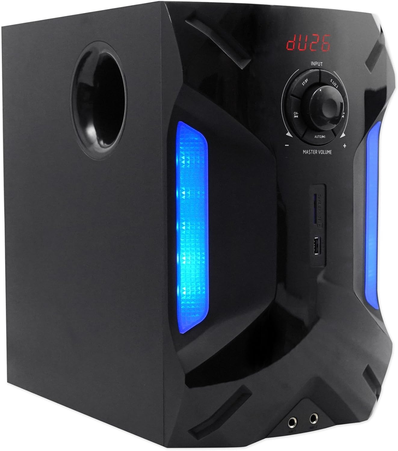 Rockville HTS56 1000W 5.1 Channel Home Theater System, Bluetooth, USB, 8" Subwoofer, LED Light Effects, Remote Control, Optical Input, for Movies, Music & Karaoke - Image 5