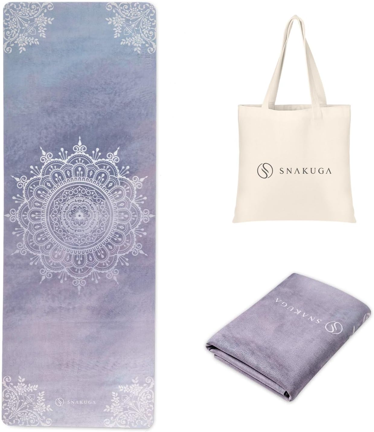 Travel Yoga Mat, Non Slip Exercise Suede Mat with Carry Bag, All-Purpose Fitness Mat with High Density Anti-Tear Surface for Women, Ideal for Pilates Workout (72'' x 24'' x 1.5mm Thick)