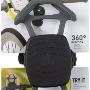 Nite Ize Wraptor Rotating Smartphone Bar Mount – Cell Phone Mount for Bikes, Strollers & More – Easy-to-Use & Adjustable Phone Accessories – Grey