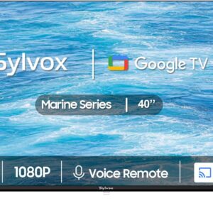 SYLVOX 12 Volt TV, 40″ Smart Television 1080P with Google OS Support Voice Remote Screencast ATSC NTSC WiFi Bluetooth HDMI USB, AC/DC Powered, 12V TV for RV Camper Boat Coastal Home (Marine Series)